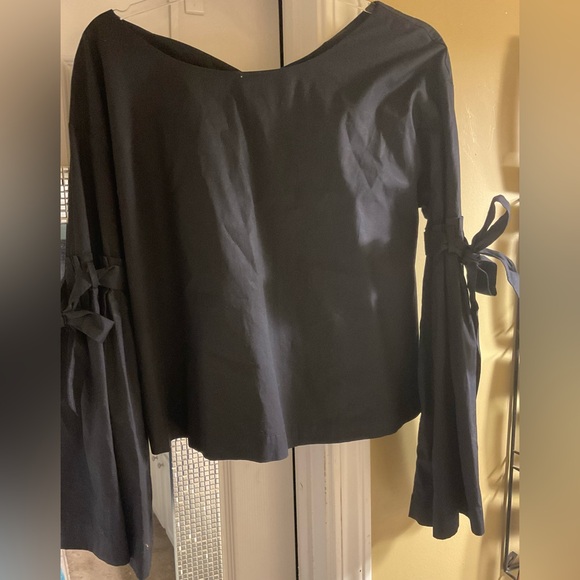 Free People Tie and Button Open Back Top - Picture 1 of 3